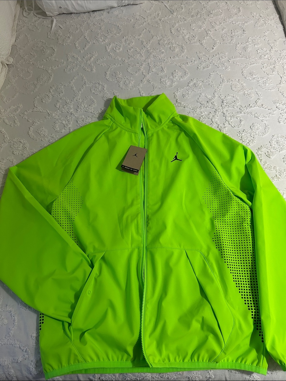 Jordan Neon Green Full-Zip Performance Jacket